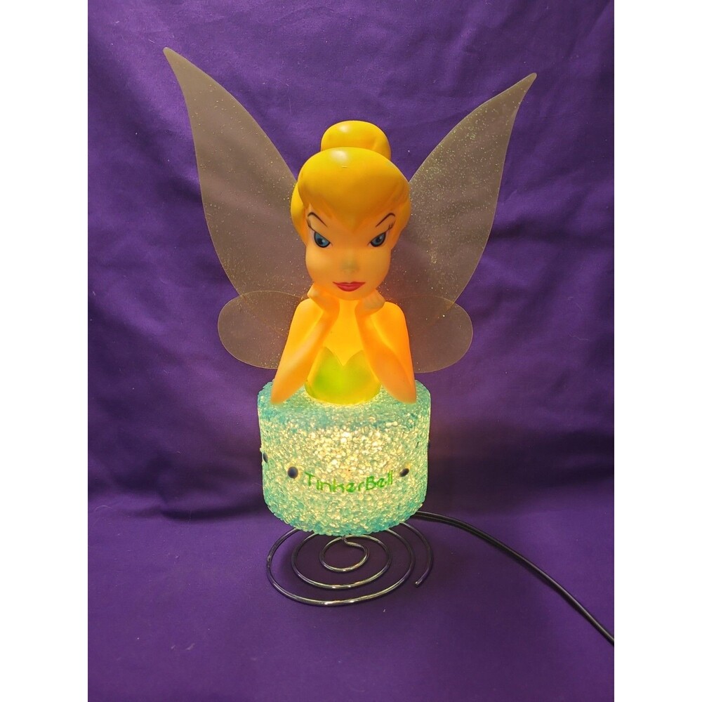 Vintage Disney Princess Tinkerbell Tabletop Night Light Lamp - TESTED